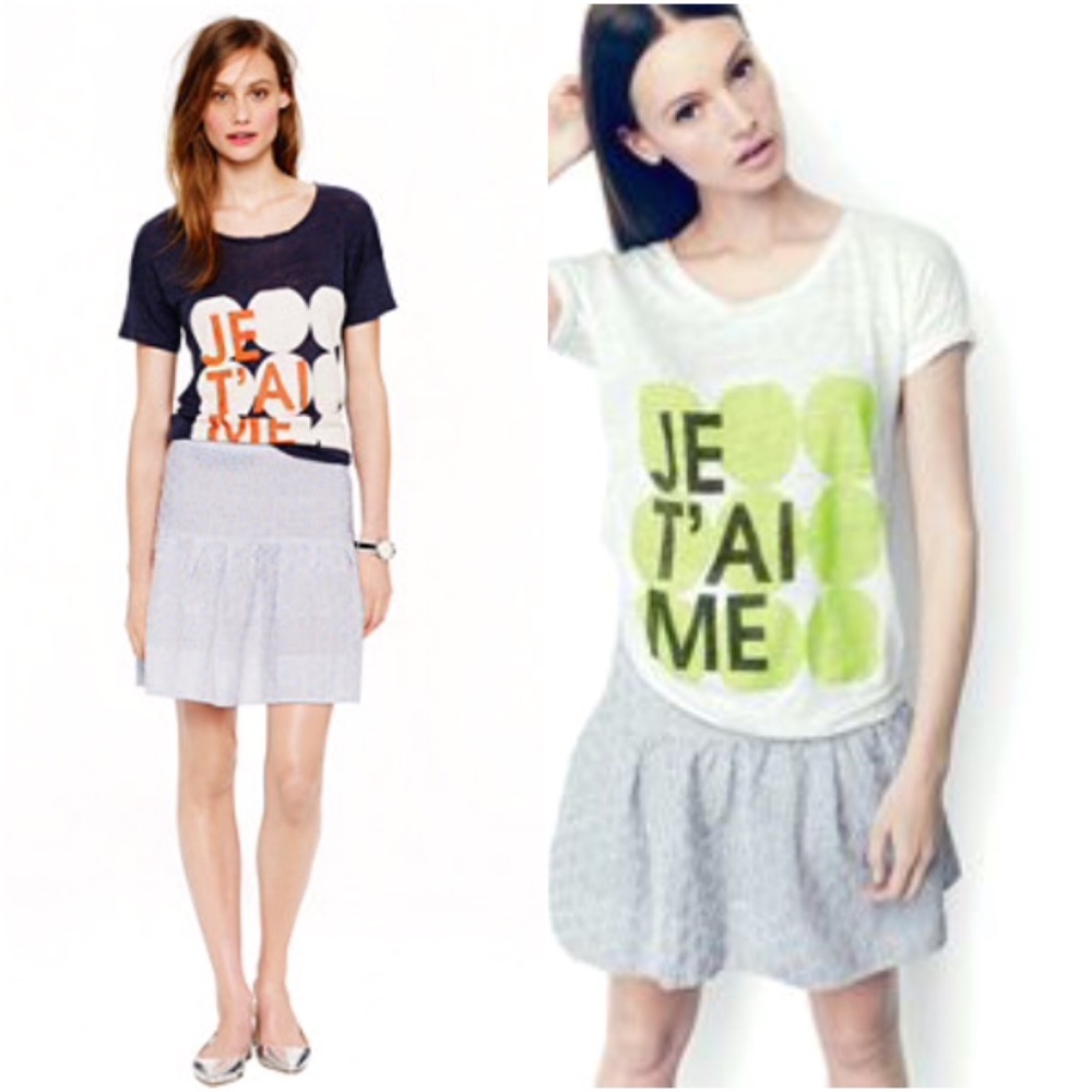 J Crew seersucker mini skirt